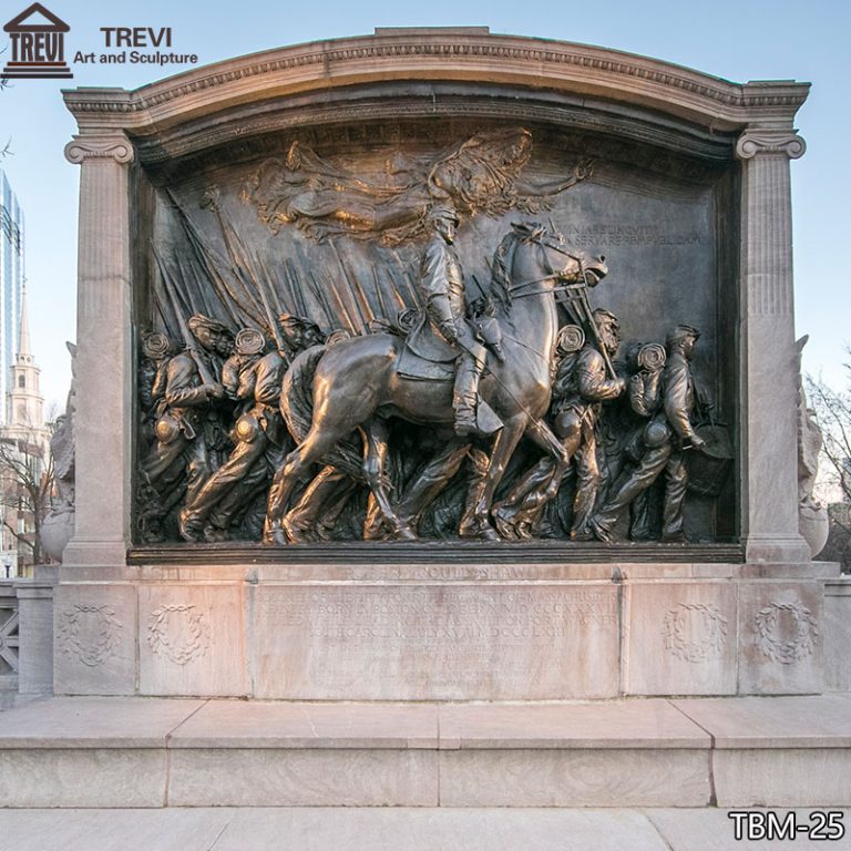 Bronze Relief Robert Gould Shaw Statue Memorial