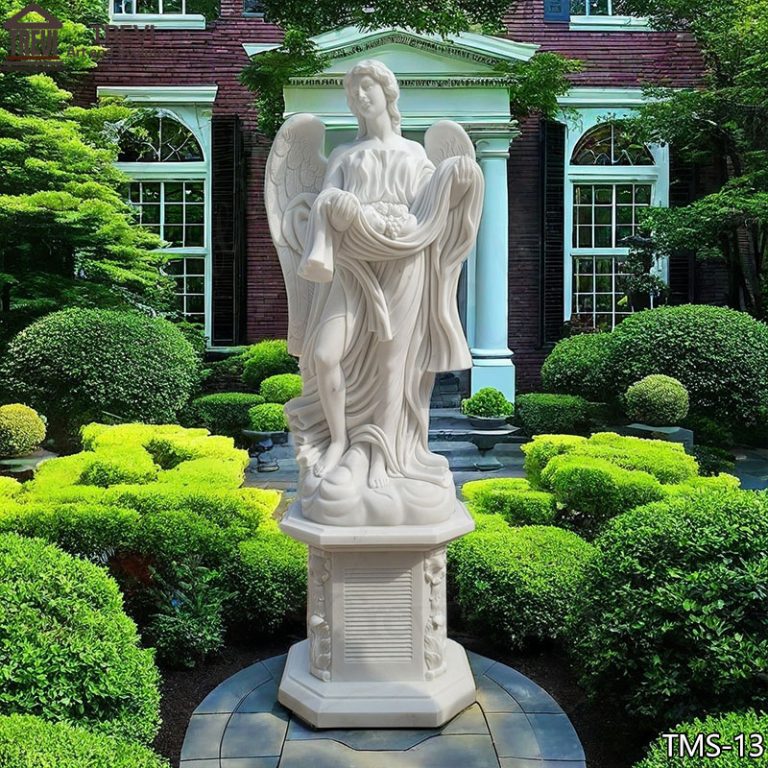 Large Marble Bernini Angel Statue