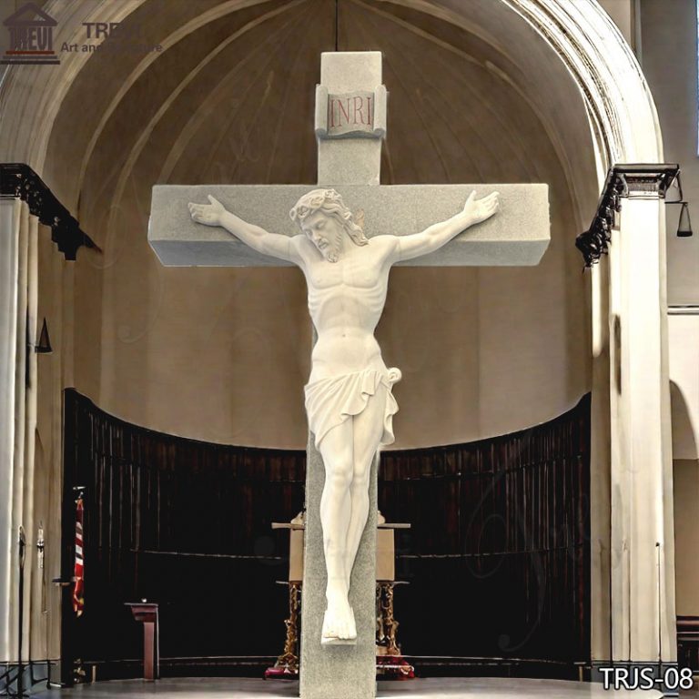 Life Size Marble Crucified Jesus Statue