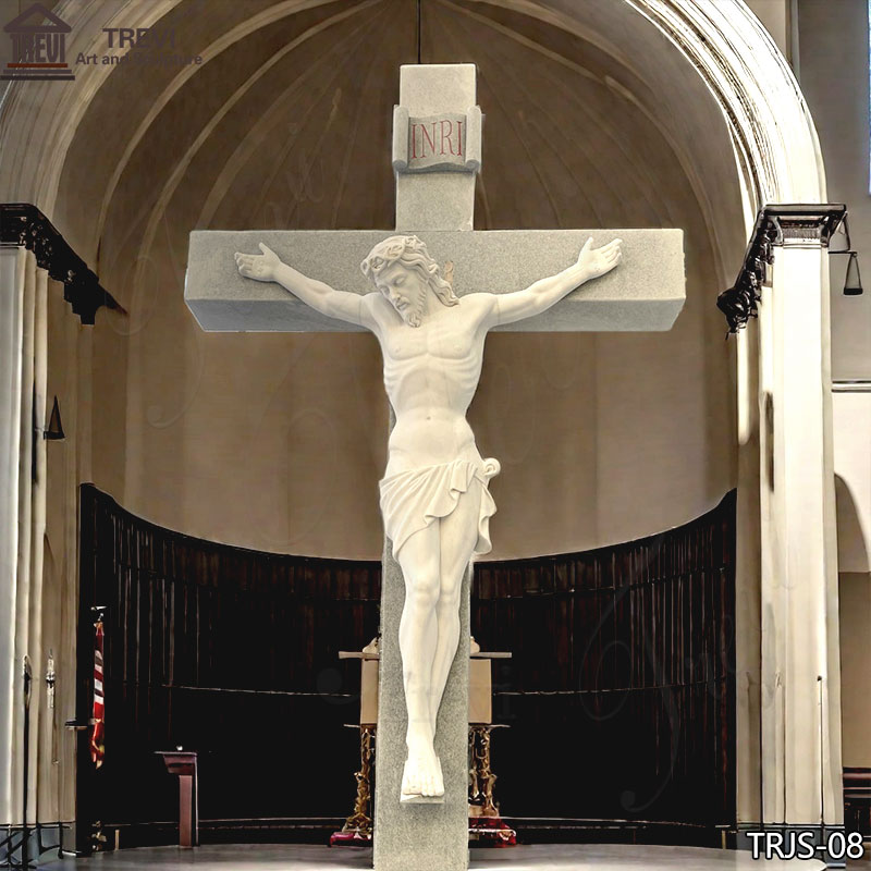 Life Size Marble Crucified Jesus Statue