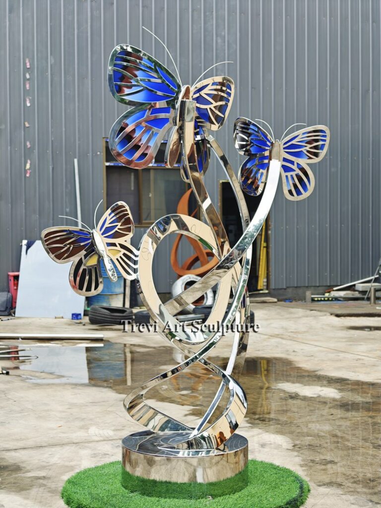 metal butterfly sculpture