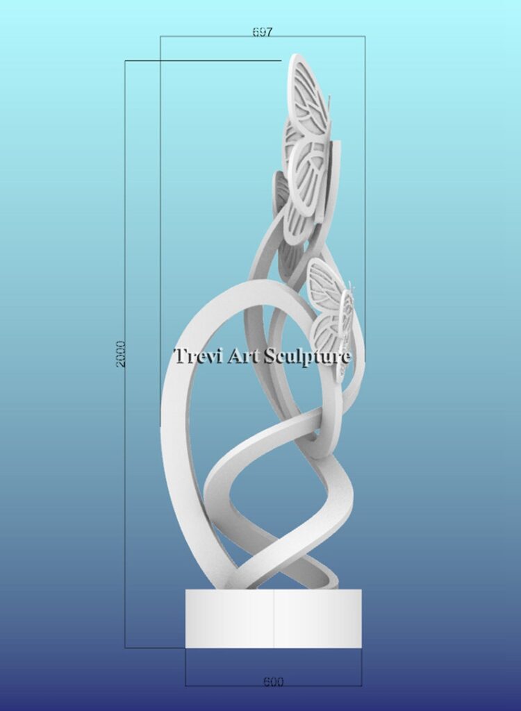 butterfly sculpture 3d drawing