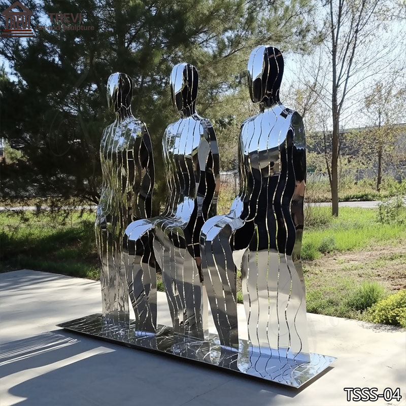 Abstract Metal Figure Quantum Sculpture