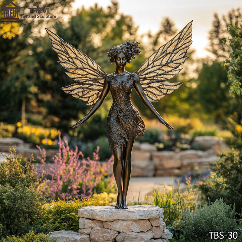 Beautiful Bronze Fairy Statue Outdoor