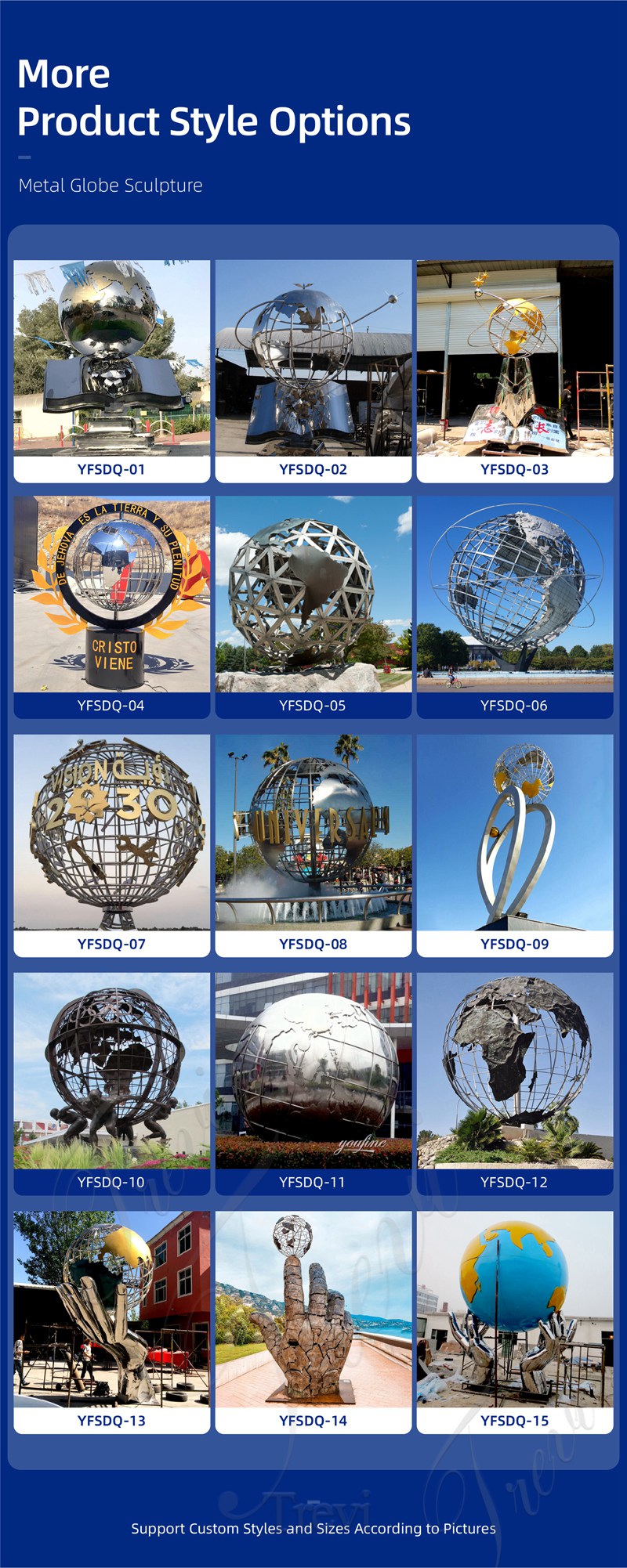 more Stainless Steel Metal Globe Sculpture