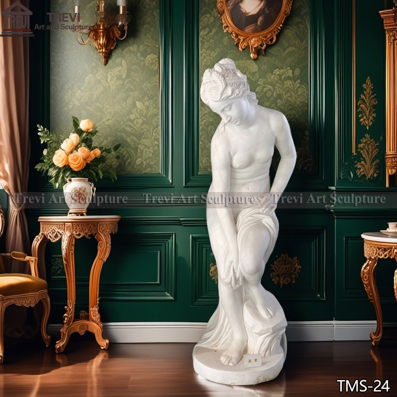 Marble Bathing Venus Statue 6 Feet