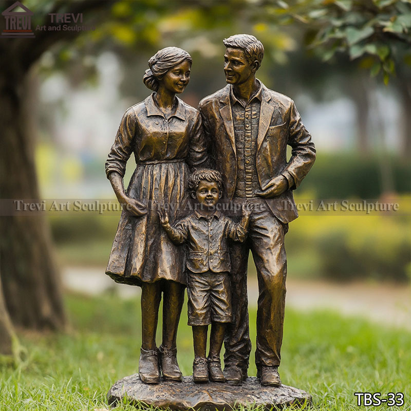 Outdoor Bronze Family Sculpture