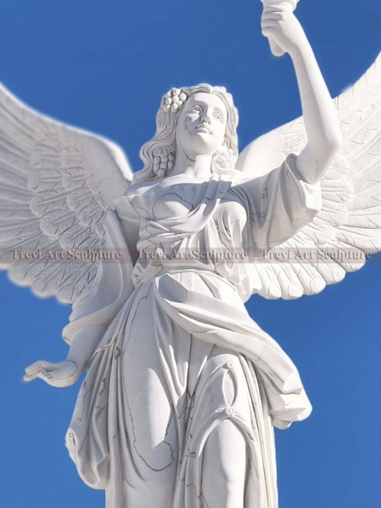 Large marble angel details