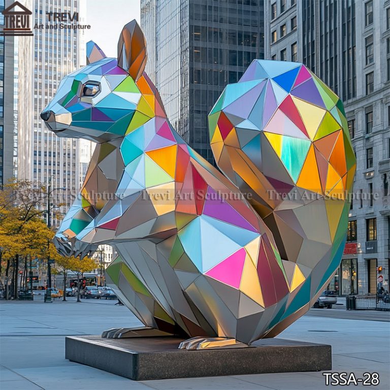 large squirrel sculpture