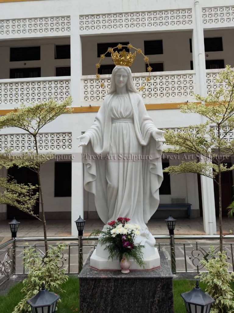 marble virgin mary statue with crown feedback