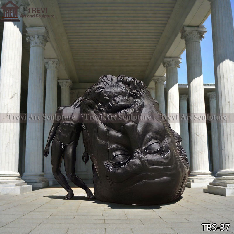Big Head Statue with Little Body-Thomas Lerooy Sculpture