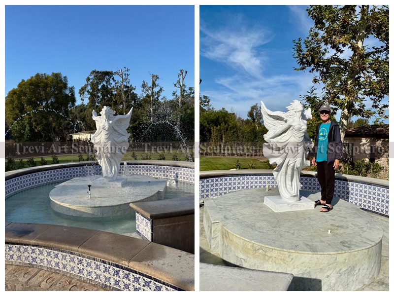 Life Size Marble Flying Angel Sculpture feedback