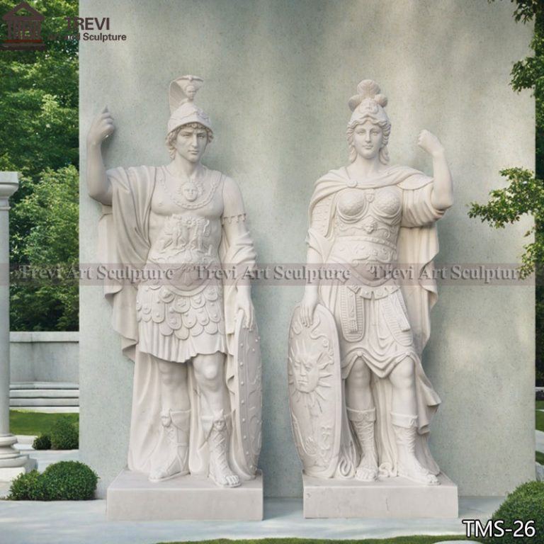 Roman Marble warrior Statues