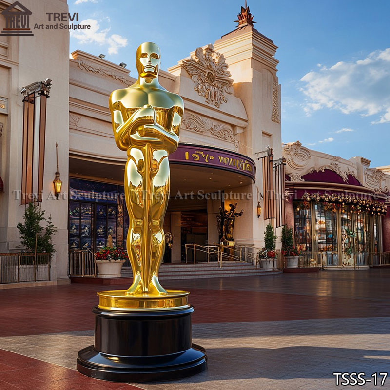 Golden Metal Oscar Statue for Outdoor