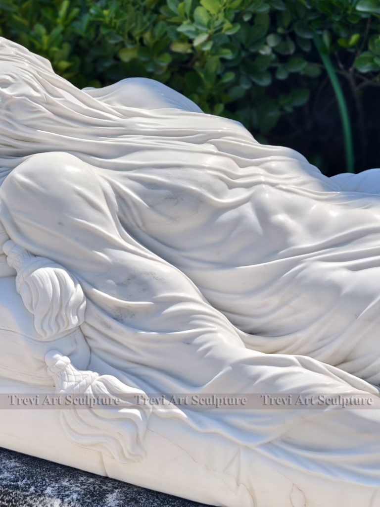 Marble Veiled Jesus Statue detail