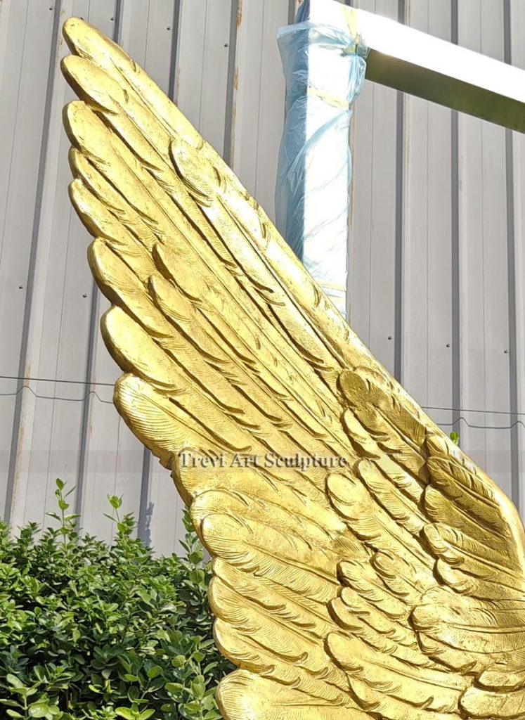 Bronze wings of Mexico statue details