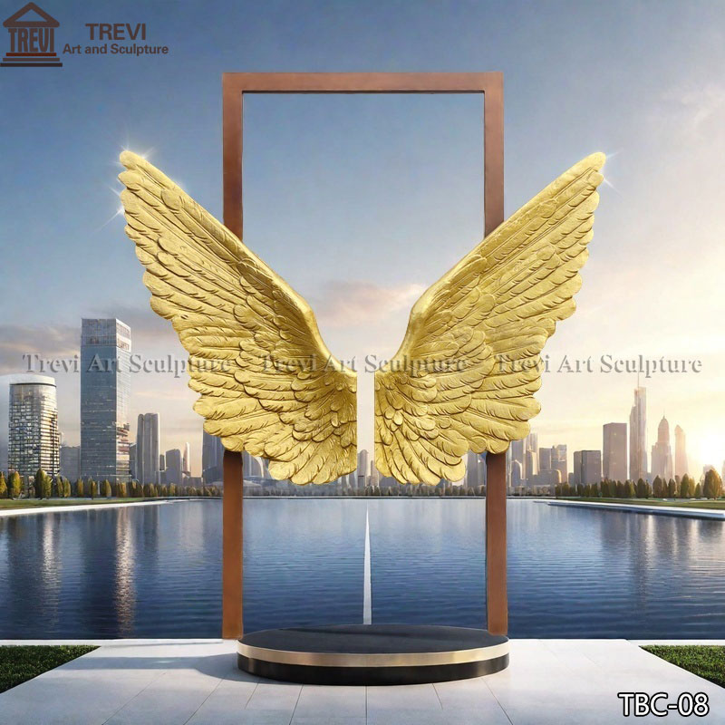 Bronze wings of Mexico statue for sale
