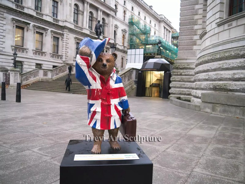 bronze paddington bear sculpture