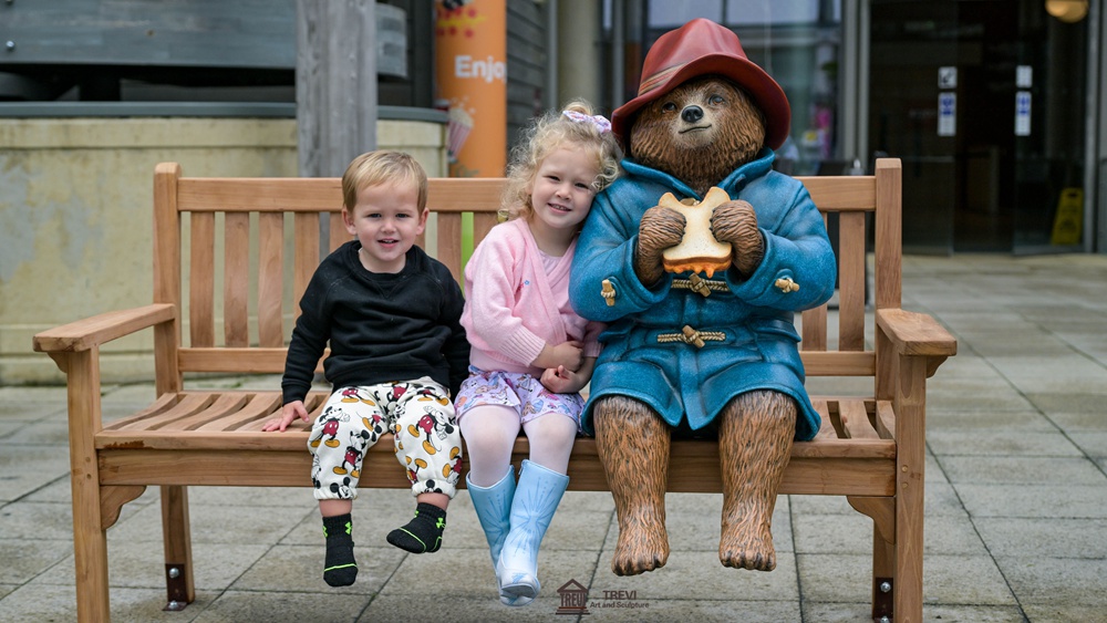 cute paddington bear statue