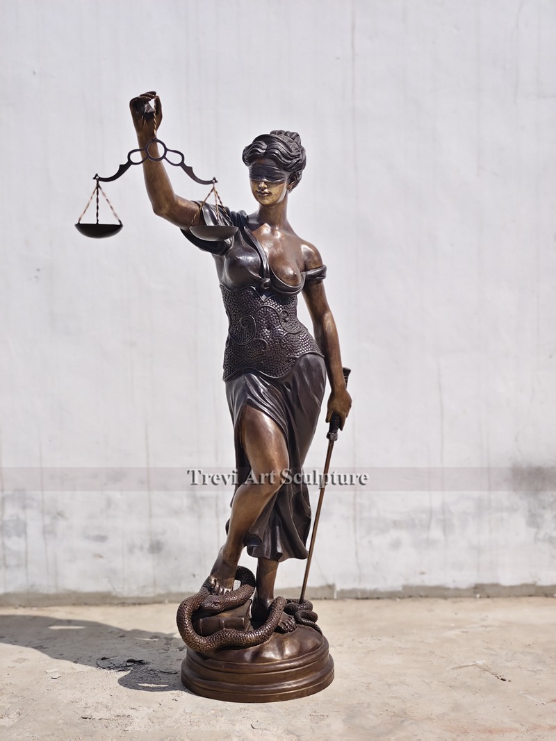 famous Bronze Lady Justice Statue
