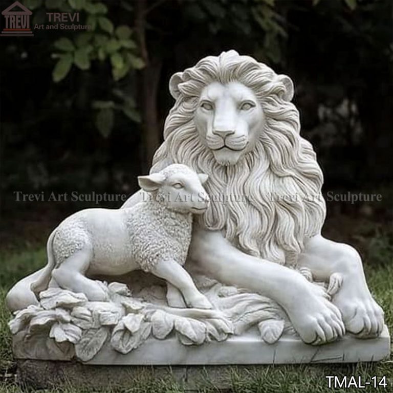 lion and lamb statue