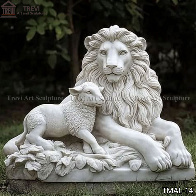 lion and lamb statue