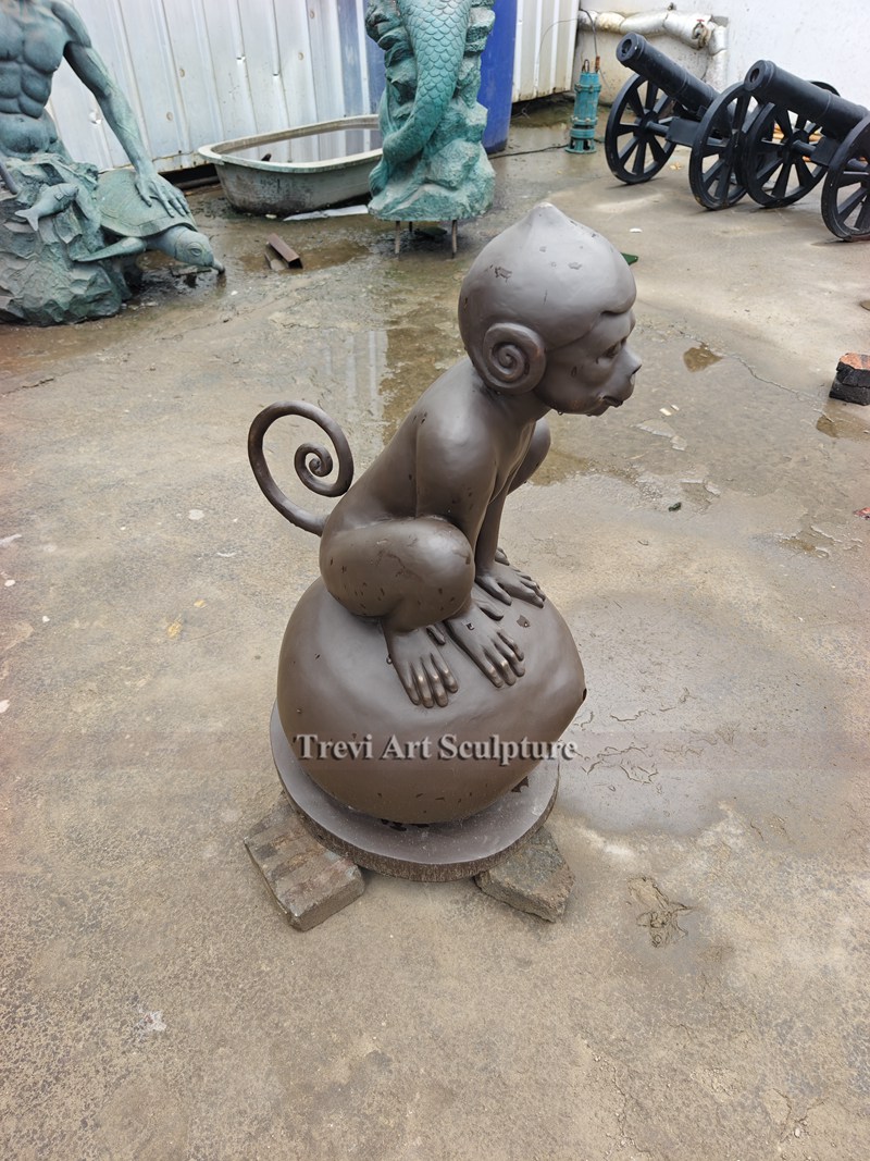 outdoor Bronze Monkey Fountain