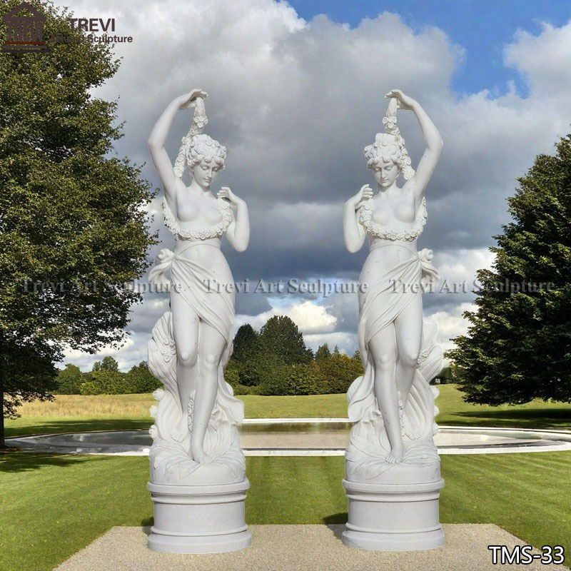outdoor Marble Female Garden Statue
