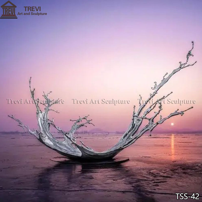 stainless steel water splash sculpture-trevi