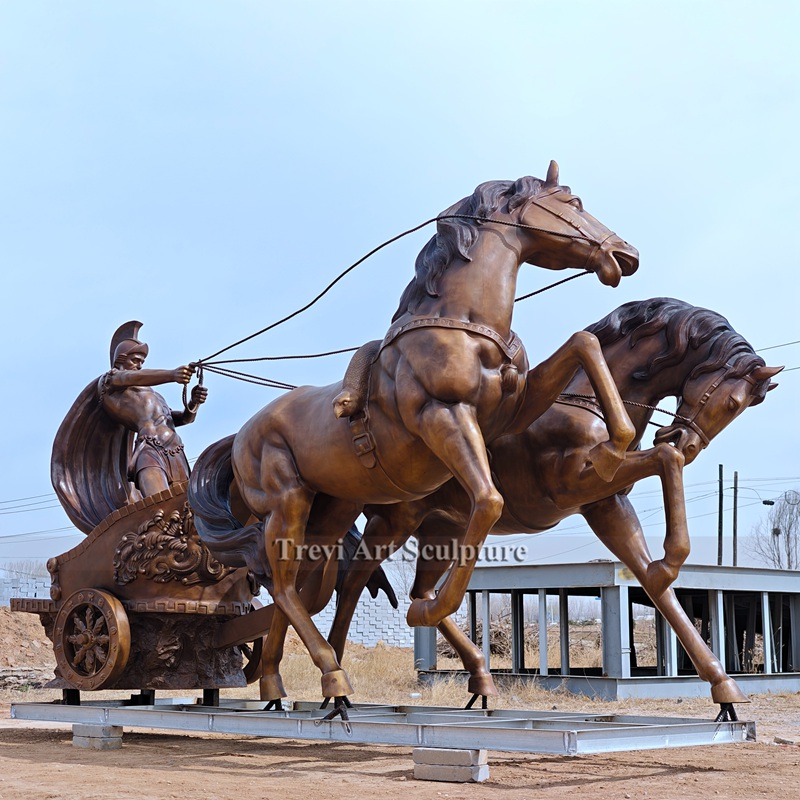 Horse-drawn chariot sculpture