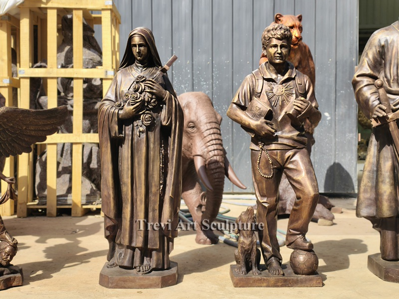 bronze church statues