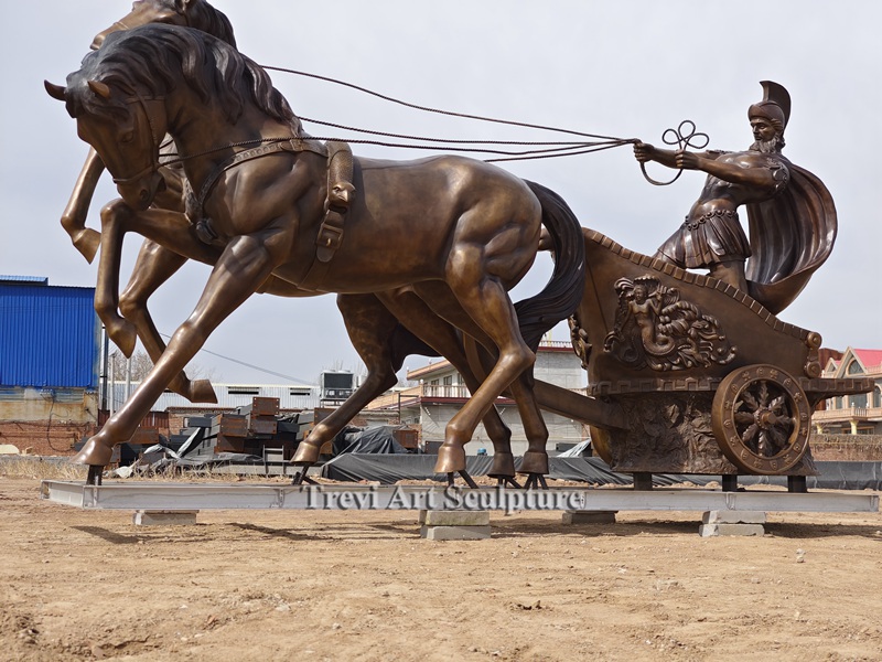 large Horse-drawn chariot sculpture
