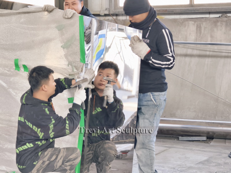 stainless steel sailboat sculpture process