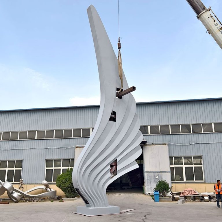 metal wing sculpture 3