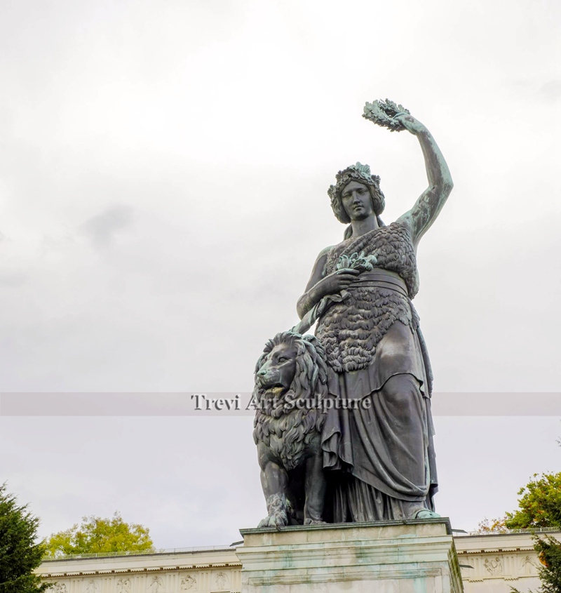 Famous bronze Lady bavaria sculpture