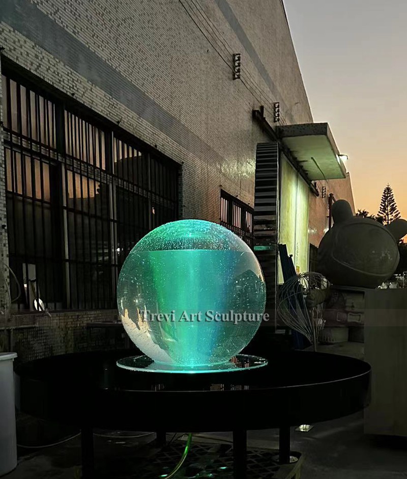 resin crystal ball fountain