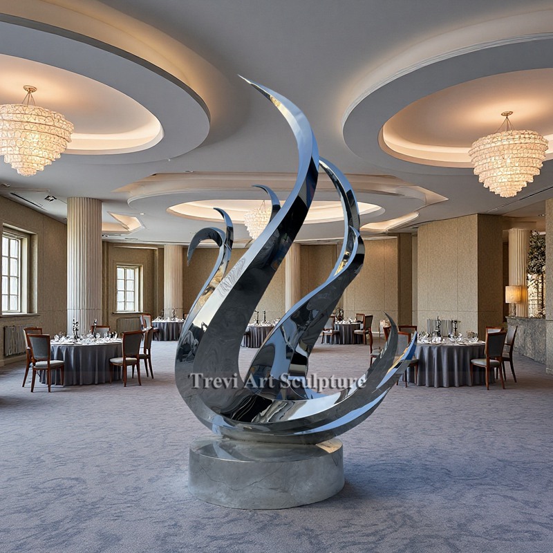 Large Stainless steel swan