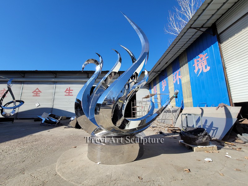 Large swan statue