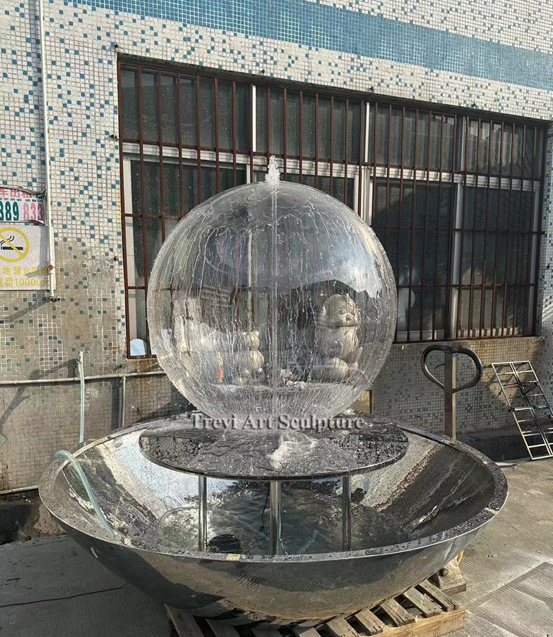 large resin crystal ball fountain