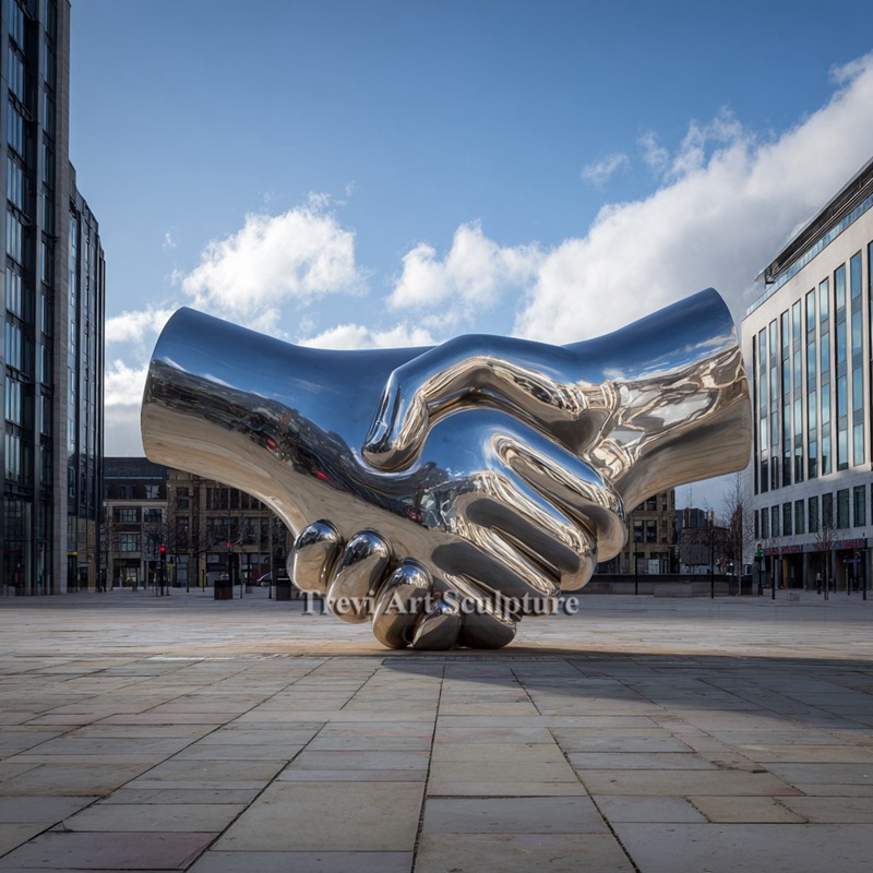 stainless steel Handshake Sculpture