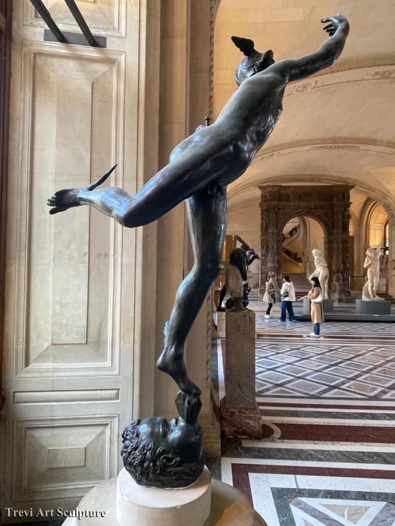 6 Feet Bronze Mercury sculpture