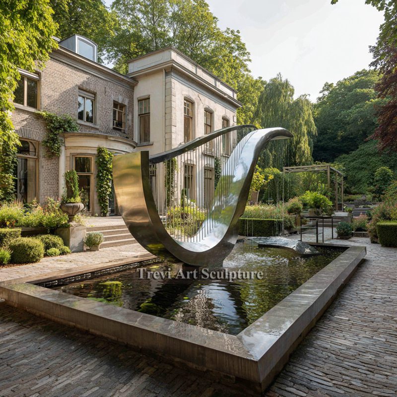 harp water fountain design