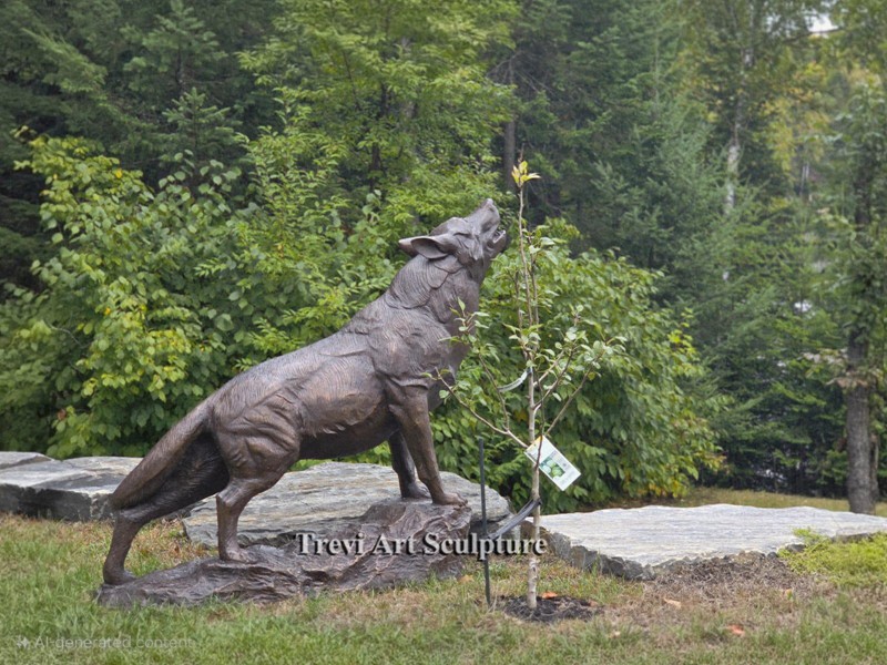 Bronze howling wolf statue feedback