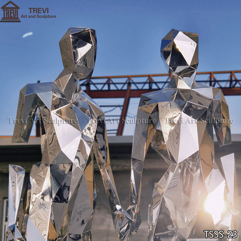Stainless steel figure sculpture