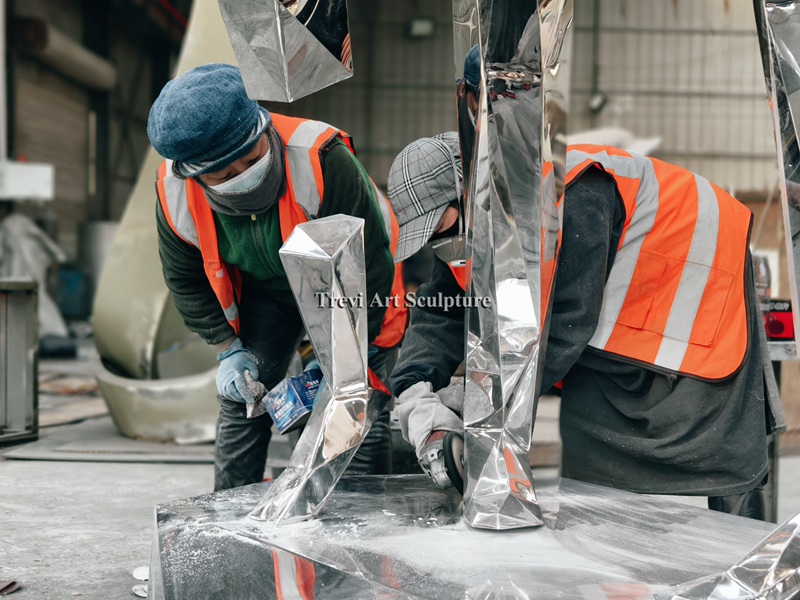 process of broken but together statue