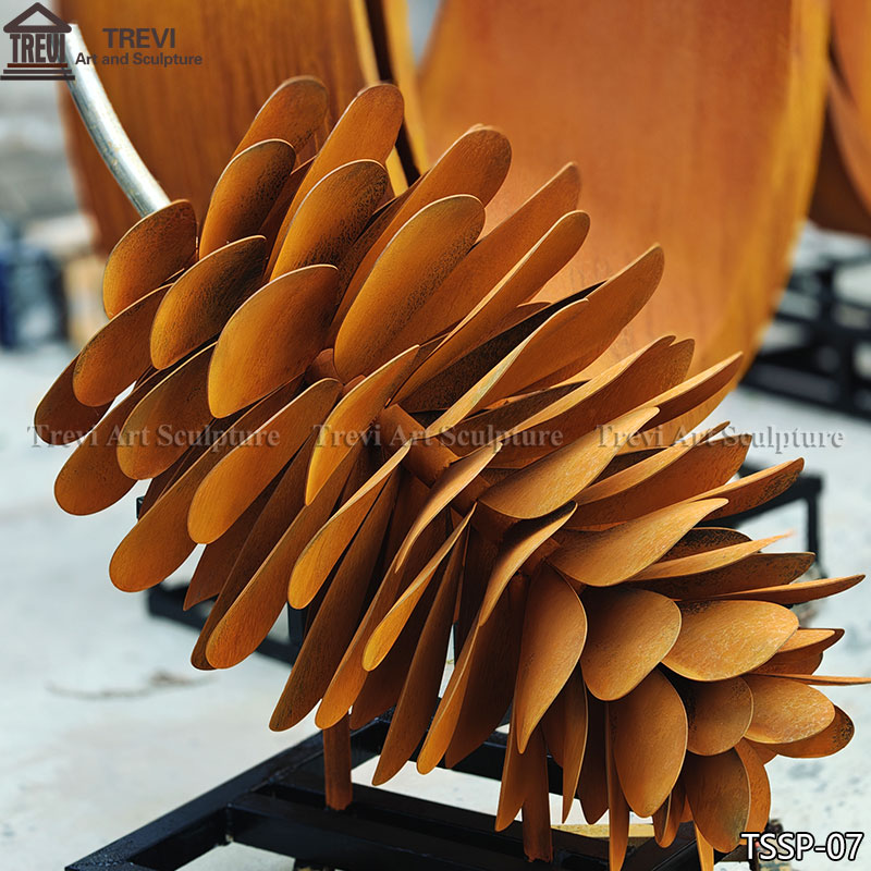 corten steel Pine Cone garden Sculptures