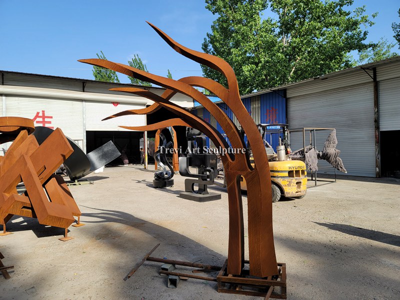 Corten steel tree branch sculpture for sale