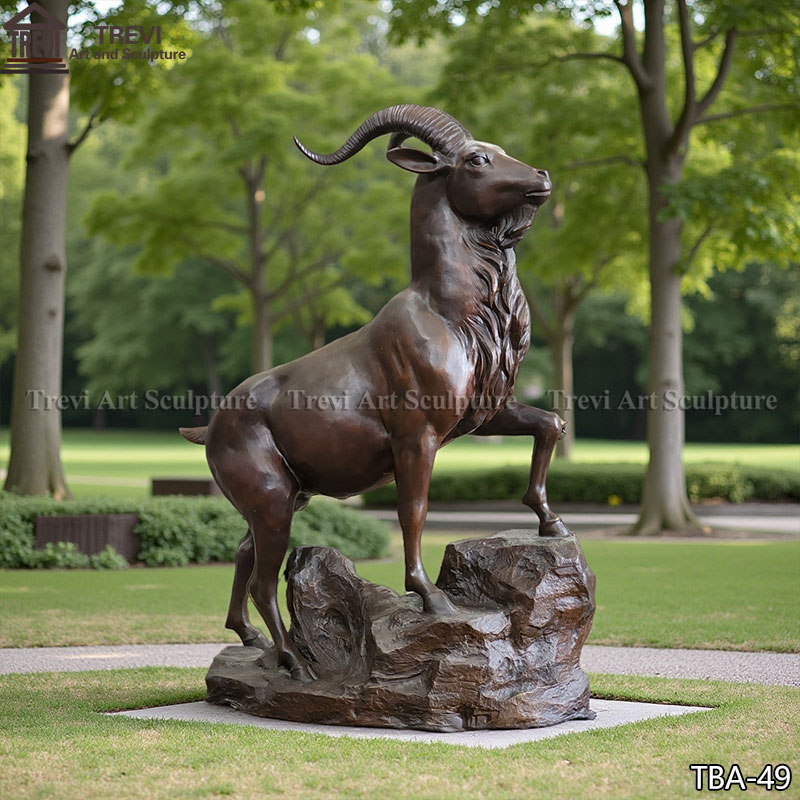 bronze Goat sculpture for park