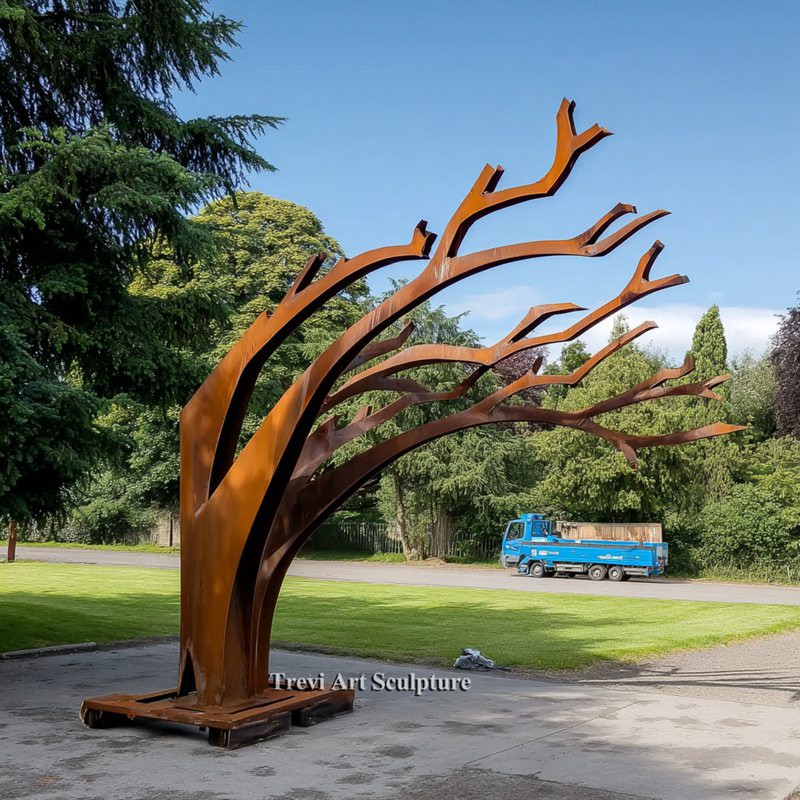 metal tree branch sculpture for park