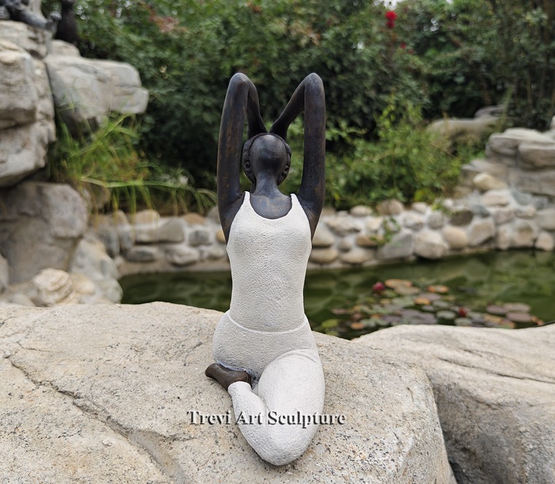 Female Yoga Bronze Sculpture for sale